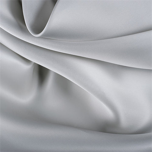 Runway Silks Light Gray Silk Satin Organza Fabric - Reorderable