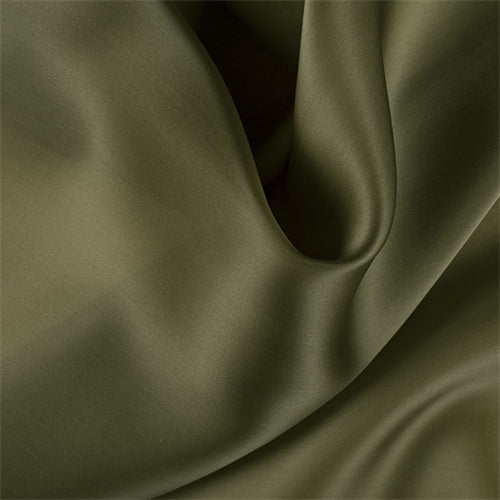 Runway Silks Moss Green Silk Satin Organza Fabric - Reorderable