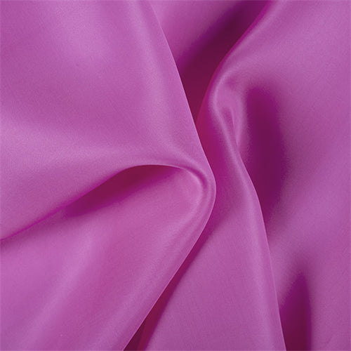 Runway Silks Fuschia Silk Satin Organza Fabric - Reorderable