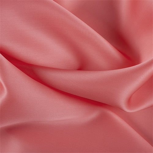 Runway Silks Coral Orange Silk Satin Organza Fabric - Reorderable
