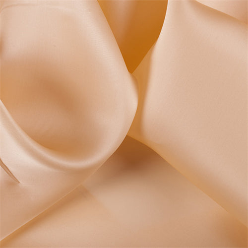 Runway Silks Peach Silk Satin Organza Fabric - Reorderable