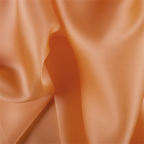 Runway Silks Light Orange Silk Satin Organza Fabric - Reorderable