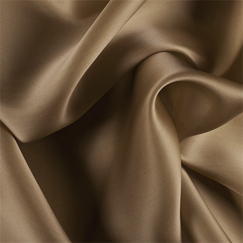 Runway Silks Brown Silk Satin Organza Fabric - Reorderable