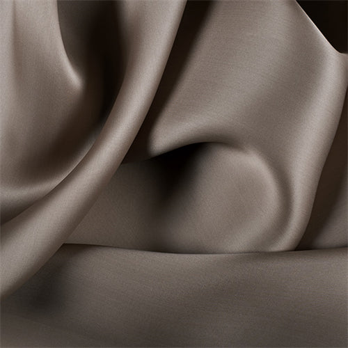 Runway Silks Dark Taupe Silk Satin Organza Fabric - Reorderable
