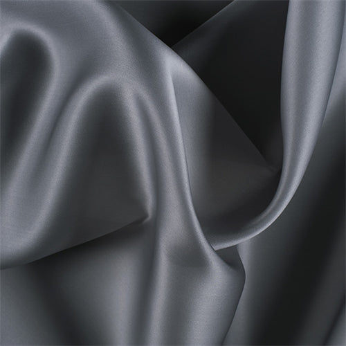 Runway Silks Silver Gray Silk Satin Organza Fabric - Reorderable