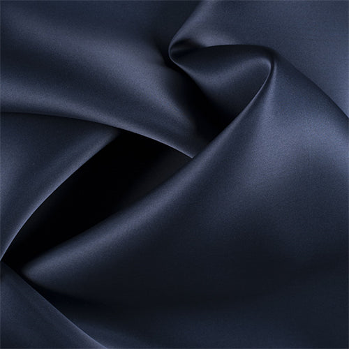 Runway Silks Midnight Navy Silk Satin Organza Fabric - Reorderable