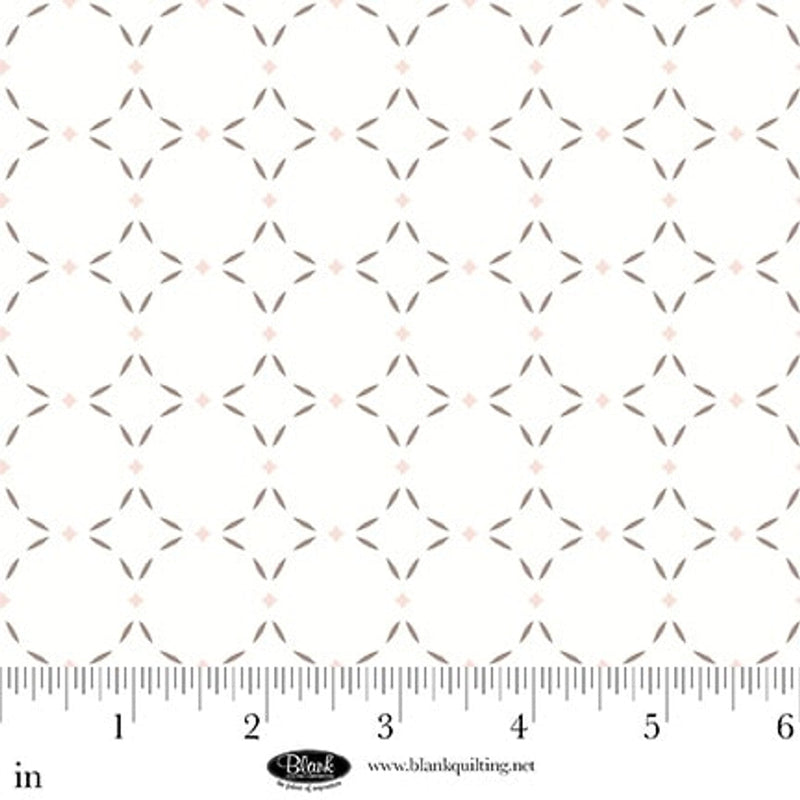 White Grid Sugar Dreams Cotton 44"/45" Fabric Per Yard
