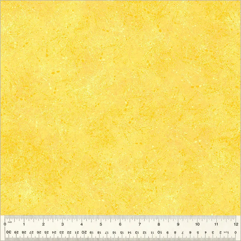 Yellow Noteworthy Splatter 44"/45 Fabric Per Yard