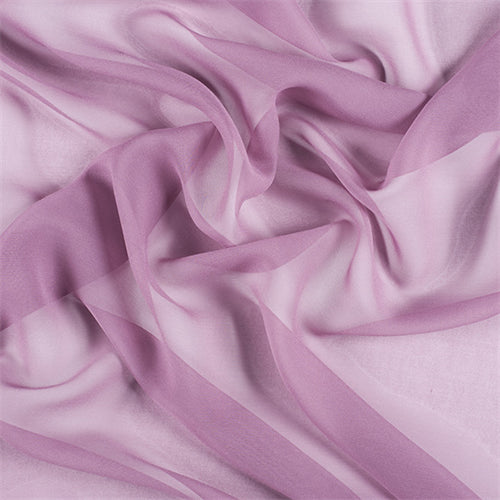 Runway Silks Mauve Silk Chiffon Fabric - Reorderable