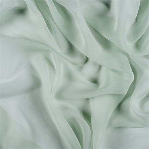 Runway Silks Sage Green Silk Chiffon Fabric - Reorderable
