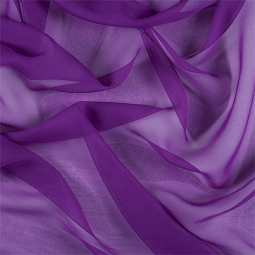 Runway Silks Grape Silk Chiffon Fabric - Reorderable