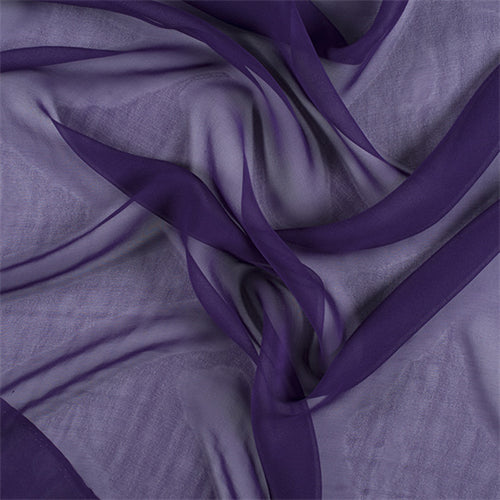 Runway Silks Purple Silk Chiffon Fabric - Reorderable