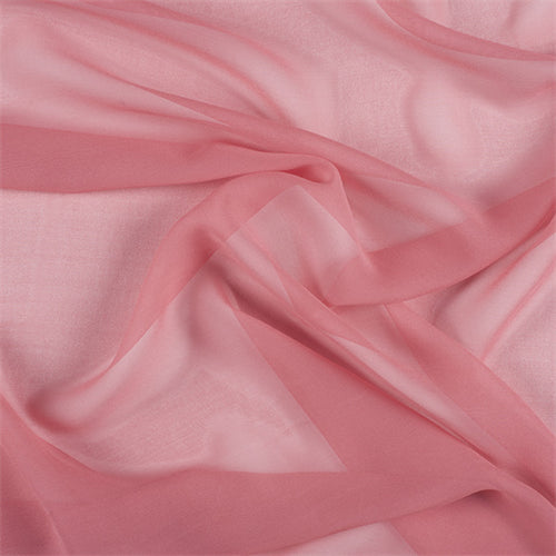 Runway Silks Coral Silk Chiffon Fabric - Reorderable