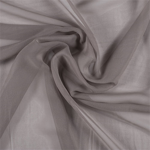 Runway Silks Taupe Silk Chiffon Fabric - Reorderable