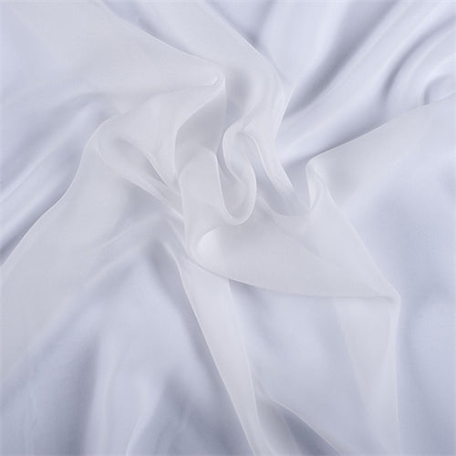 Runway Silks White Wide Silk Chiffon Fabric - Reorderable