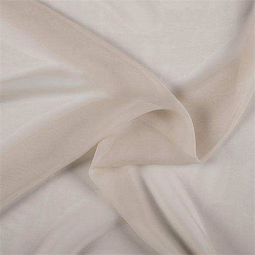 Runway Silks Pale Peach Wide Silk Chiffon Fabric - Reorderable