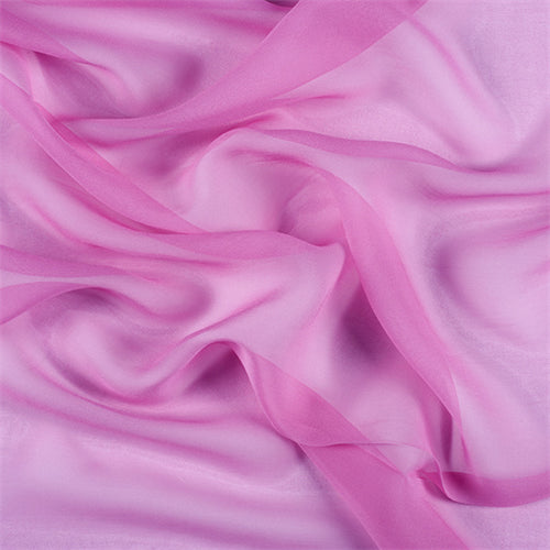 Runway Silks Hot Pink Wide Silk Chiffon Fabric - Reorderable