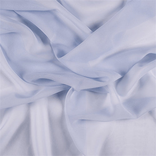 Runway Silks Steel Blue Wide Silk Chiffon Fabric - Reorderable