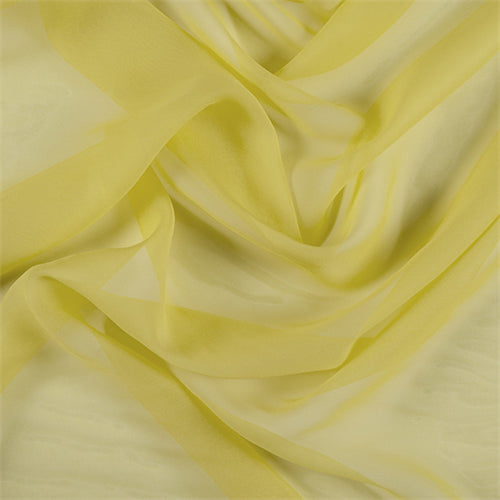 Runway Silks Bright Yellow Wide Silk Chiffon Fabric - Reorderable
