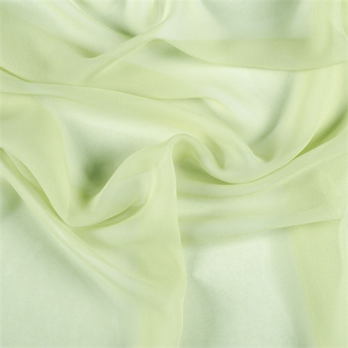 Runway Silks Peridot Wide Silk Chiffon Fabric - Reorderable