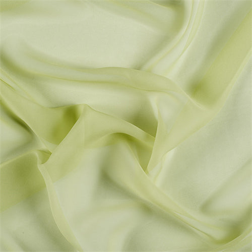 Runway Silks Light Lime Wide Silk Chiffon Fabric - Reorderable