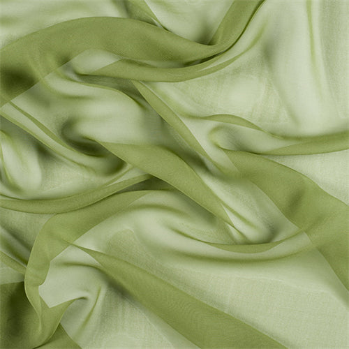 Runway Silks Apple Green Wide Silk Chiffon Fabric - Reorderable