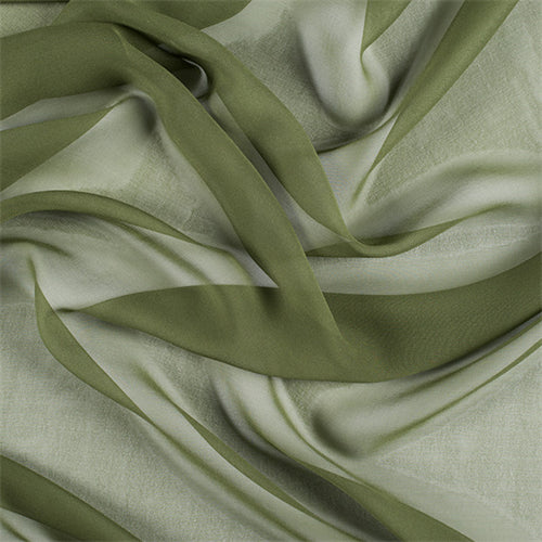 Runway Silks Grass Green Wide Silk Chiffon Fabric - Reorderable