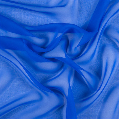 Runway Silks Sapphire Wide Silk Chiffon Fabric - Reorderable