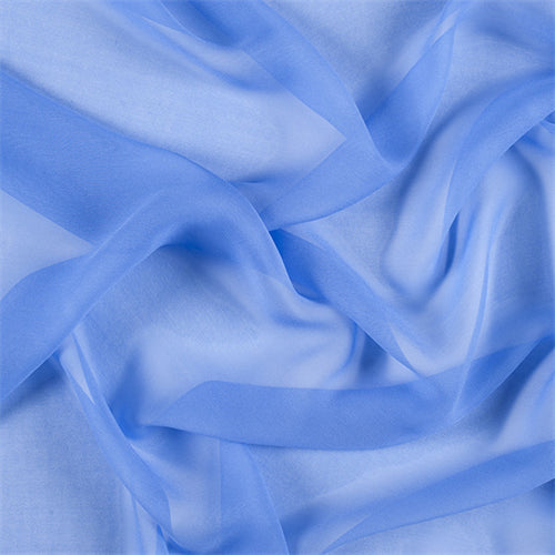 Runway Silks Periwinkle Wide Silk Chiffon Fabric - Reorderable