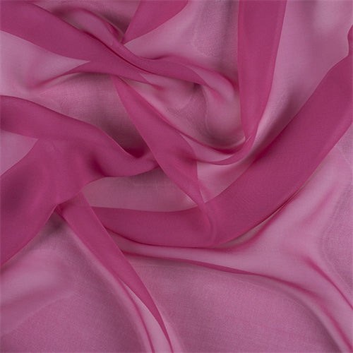 Runway Silks Fuschia Wide Silk Chiffon Fabric - Reorderable