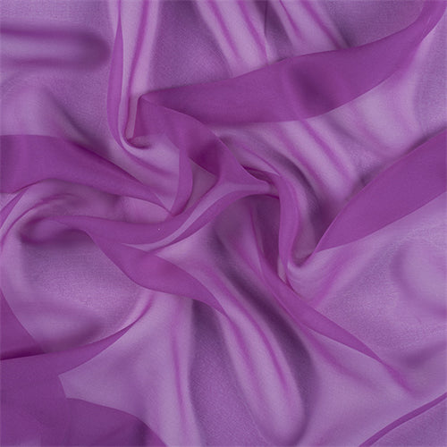 Runway Silks Magenta Wide Silk Chiffon Fabric - Reorderable