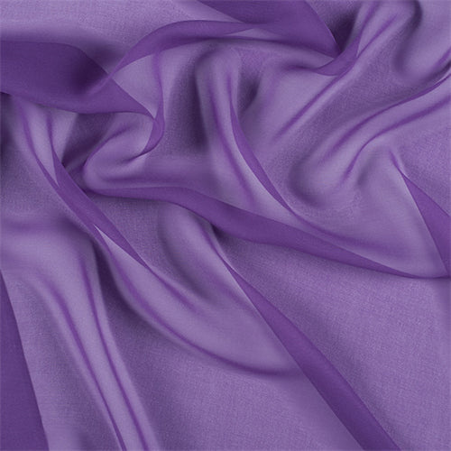 Runway Silks Violet Wide Silk Chiffon Fabric - Reorderable