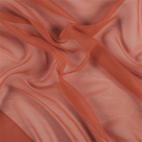 Runway Silks Orange Wide Silk Chiffon Fabric - Reorderable