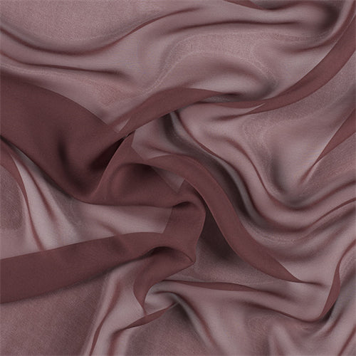 Runway Silks Rust Wide Silk Chiffon Fabric - Reorderable