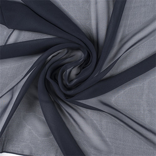 Runway Silks Midnight Navy Wide Silk Chiffon Fabric - Reorderable
