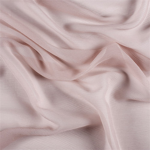 Runway Silks Nude Crinkled Silk Chiffon Fabric - Reorderable