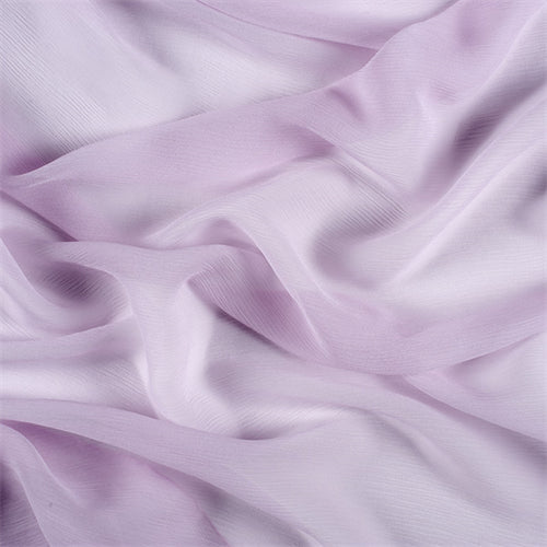 Runway Silks Light Orchid Crinkled Silk Chiffon Fabric - Reorderable