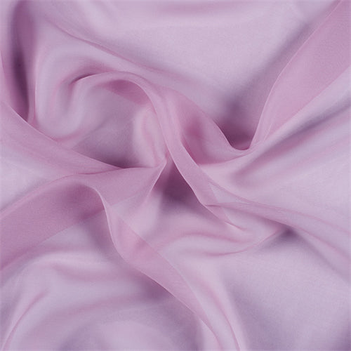 Runway Silks Rose Pink Crinkled Silk Chiffon Fabric - Reorderable