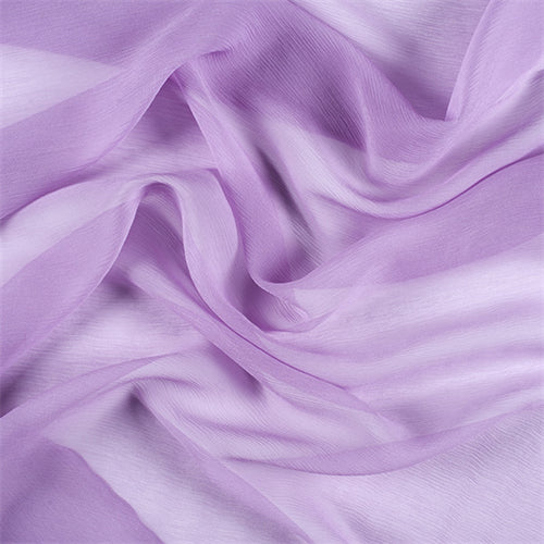 Runway Silks Lavender Crinkled Silk Chiffon Fabric - Reorderable