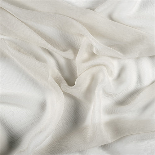 Runway Silks Pale Sage Crinkled Silk Chiffon Fabric - Reorderable