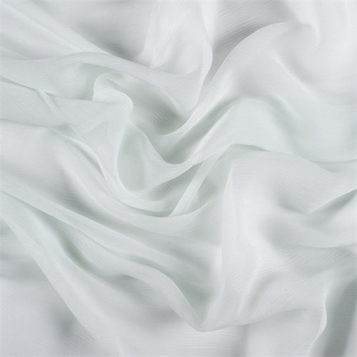 Runway Silks Pale Mint Crinkled Silk Chiffon Fabric - Reorderable
