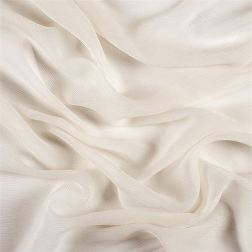 Runway Silks Pale Yellow Crinkled Silk Chiffon Fabric - Reorderable