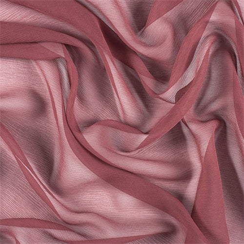 Runway Silks Copper Crinkled Silk Chiffon Fabric - Reorderable