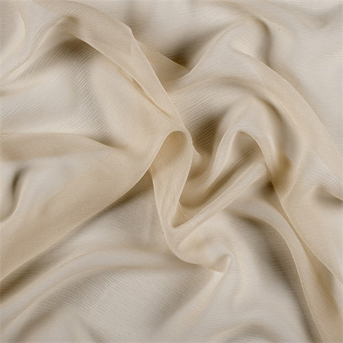 Runway Silks Gold Crinkled Silk Chiffon Fabric - Reorderable