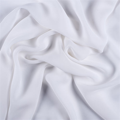 Runway Silks White Silk Double Georgette Fabric - Reorderable