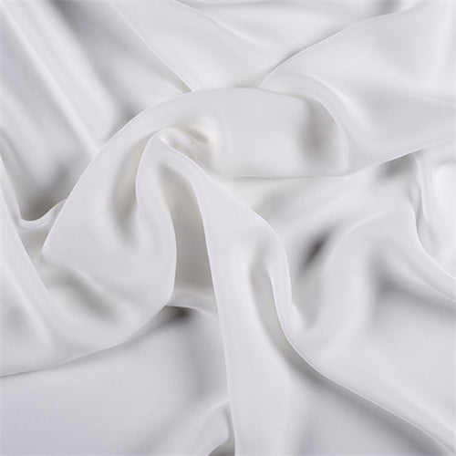 Runway Silks Ivory Silk Double Georgette Fabric - Reorderable