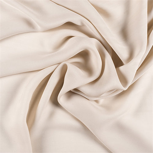 Runway Silks Beige Silk Double Georgette Fabric - Reorderable