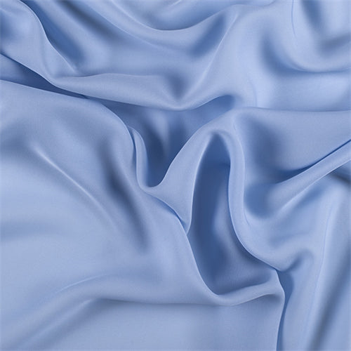Runway Silks Sky Blue Silk Double Georgette Fabric - Reorderable