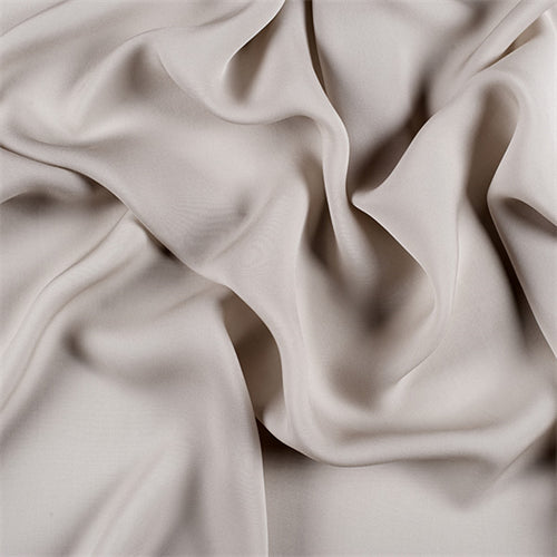 Runway Silks Light Taupe Silk Double Georgette Fabric - Reorderable