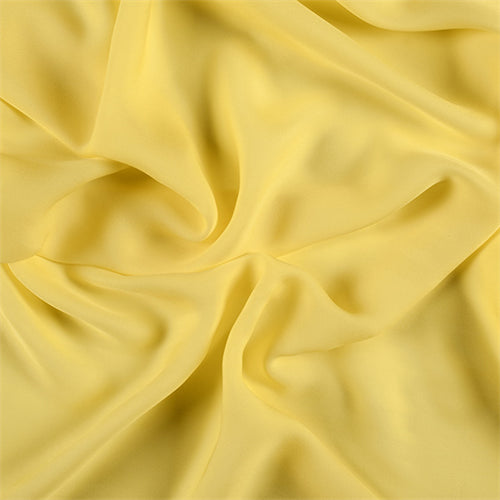 Runway Silks Bright Yellow Silk Double Georgette Fabric - Reorderable